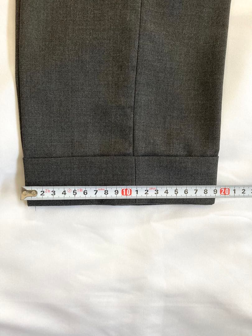 高級 Super120s PT01 ウール スラックス 46 グレー