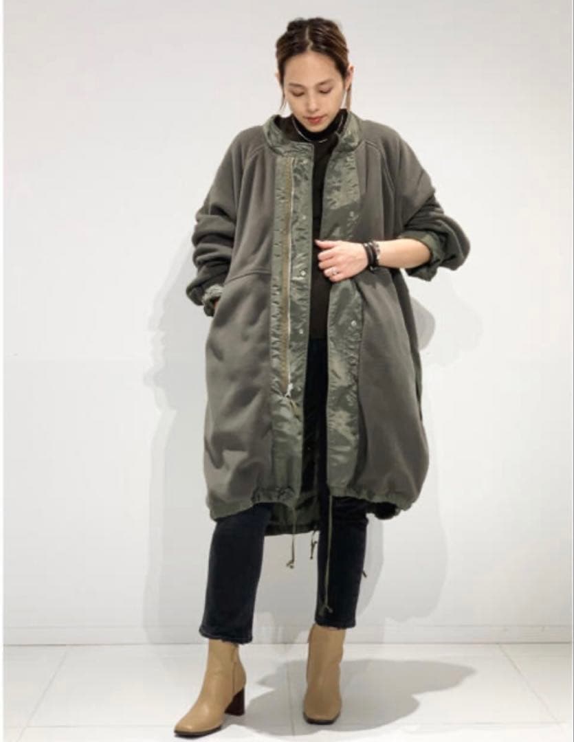 STAND ALONE/スタンド アローン】リバーシブル フリースxモッズコート