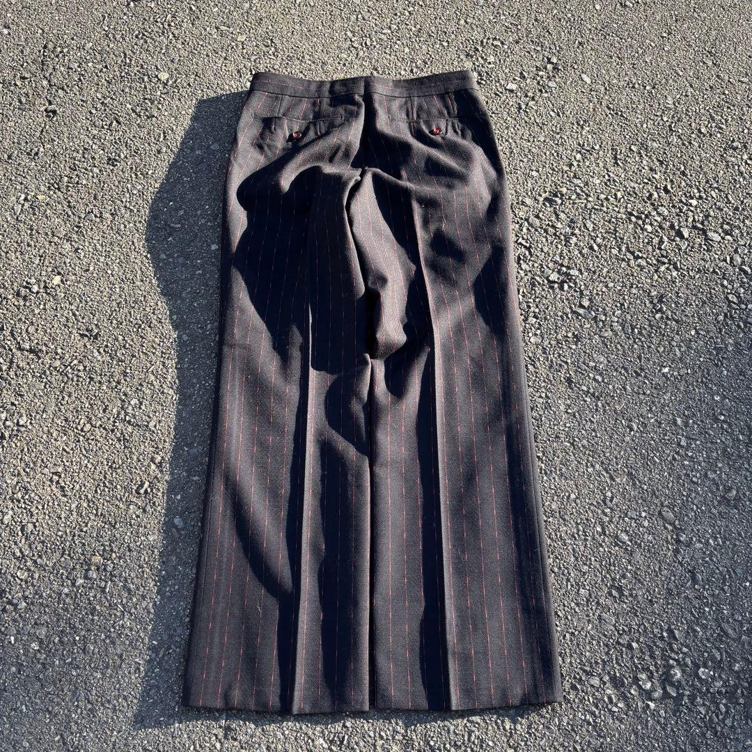 50s usa製 ストライプスラックス ウール 絣 ロカビリー アルミタロン