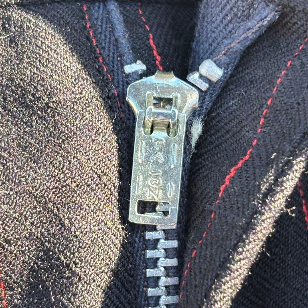 50s usa製 ストライプスラックス ウール 絣 ロカビリー アルミタロン