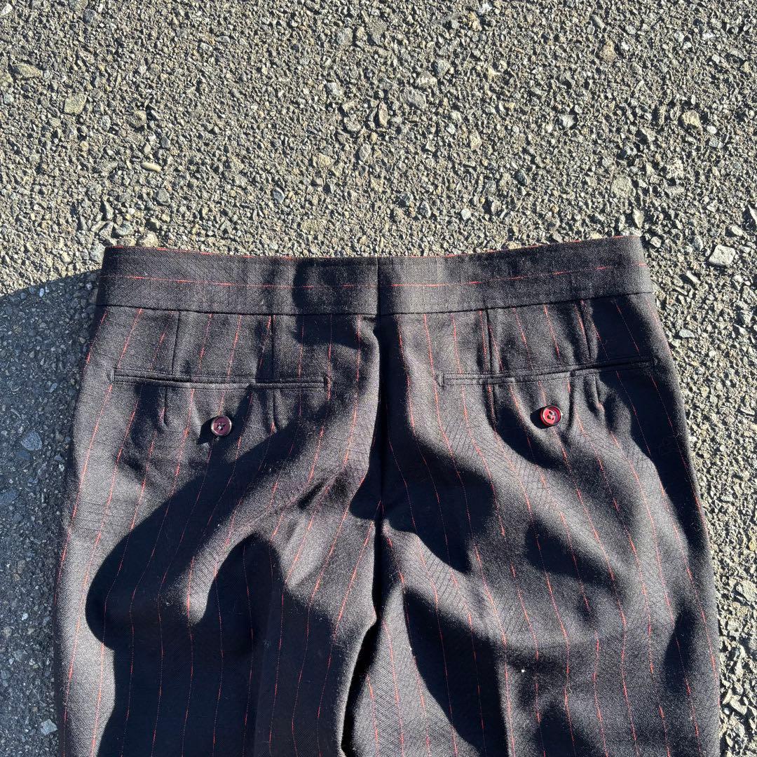 50s usa製 ストライプスラックス ウール 絣 ロカビリー アルミタロン