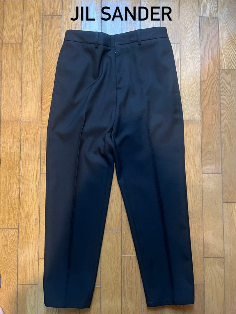 JIL SANDER ブラック スラックス 46