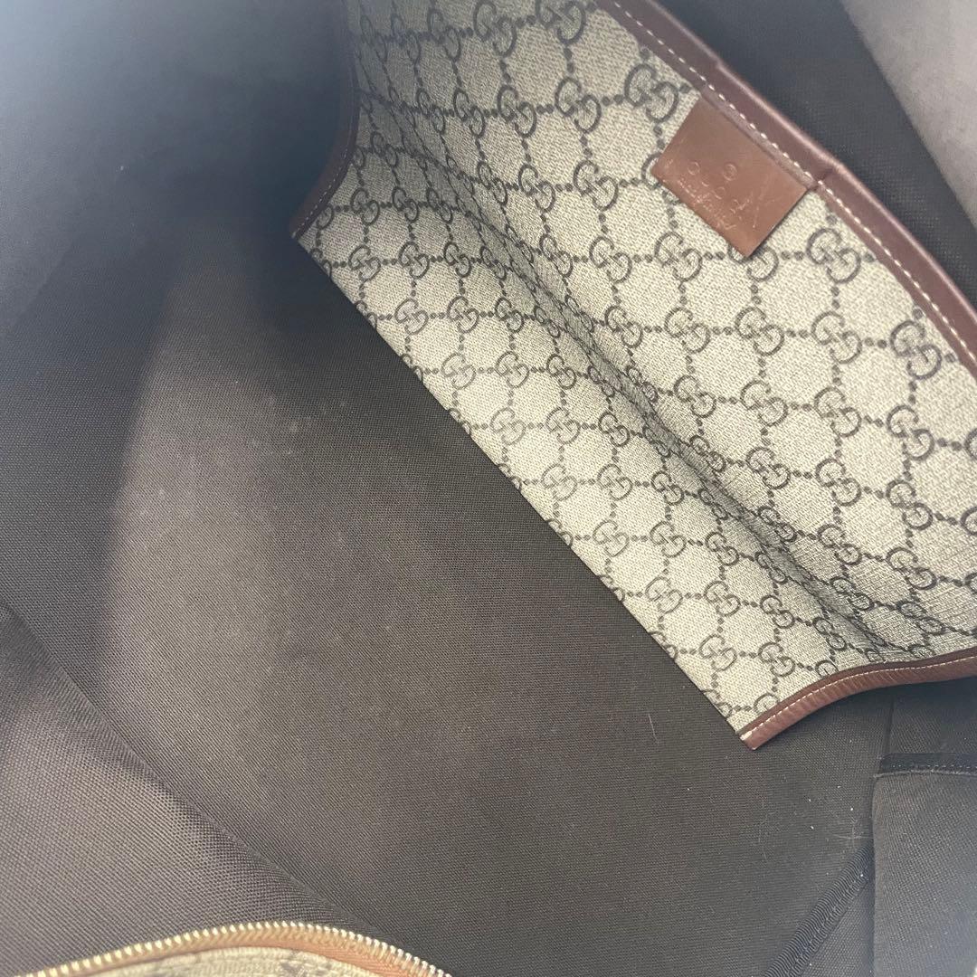 【極美品】GUCCI グッチ GGスプリーム ボストンバッグ シェリーライン