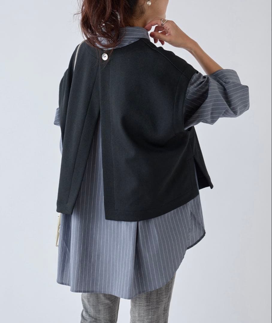 23AW✨BEARDSLEY ムーンライクショートベストジレ　訳あり美品