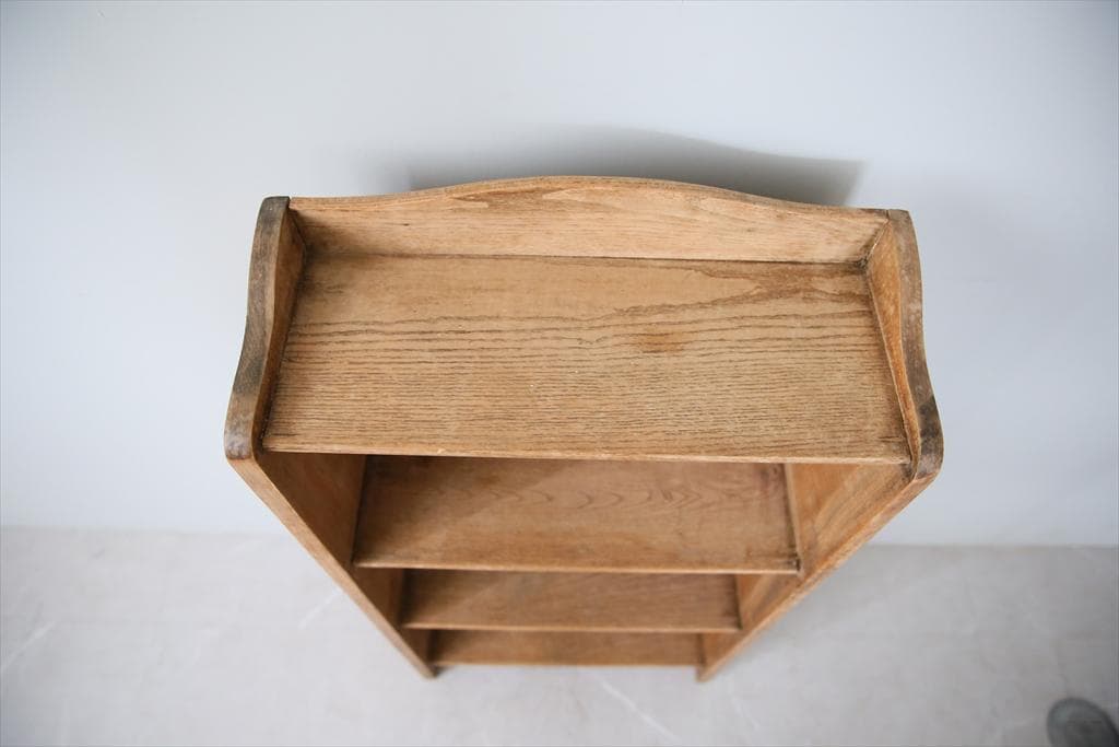 英国アンティーク木製ブックシェルフ/本棚/飾り棚/ラック/テーブル(88-110