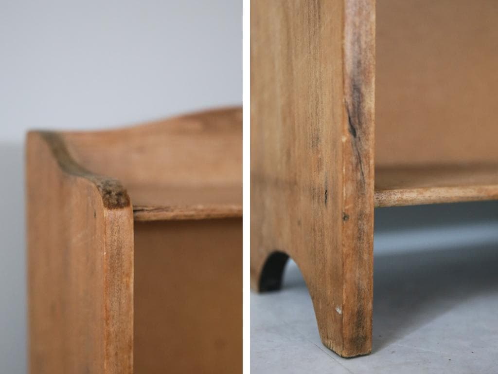 英国アンティーク木製ブックシェルフ/本棚/飾り棚/ラック/テーブル(88-110