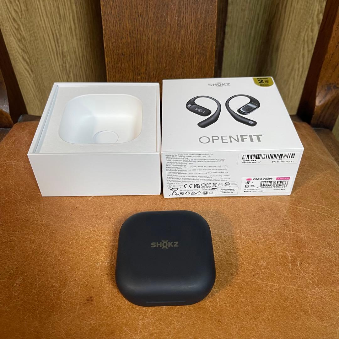 【SHOKZ】極美品 完全ワイヤレスイヤホン OpenFit ブラック
