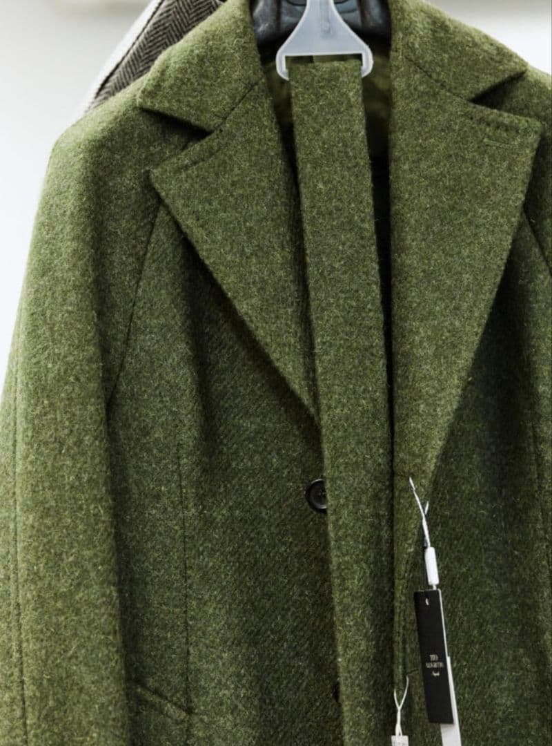 2025AW TITO ALLEGRETTO オリーブ　ラグランスリーブコート