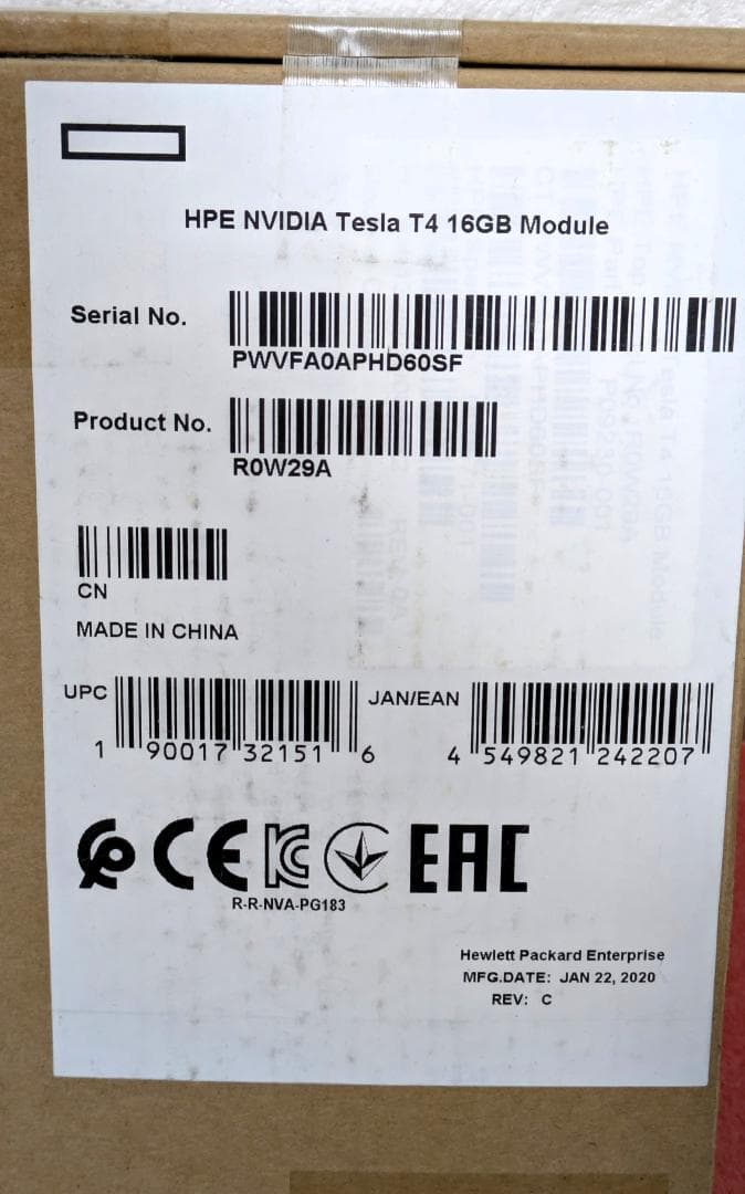 新品】NVIDIA Tesla T4 16GB 生成AIローカルLLM環境に最適