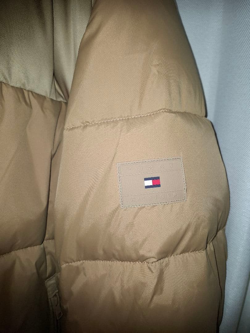   フード付きダウンジャケット ベージュ