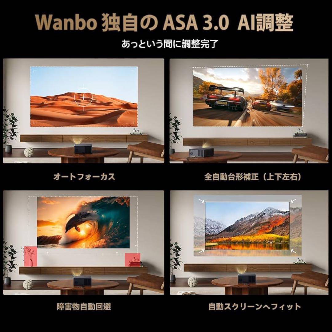 WANBO X5 Pro 4K対応プロジェクター本体