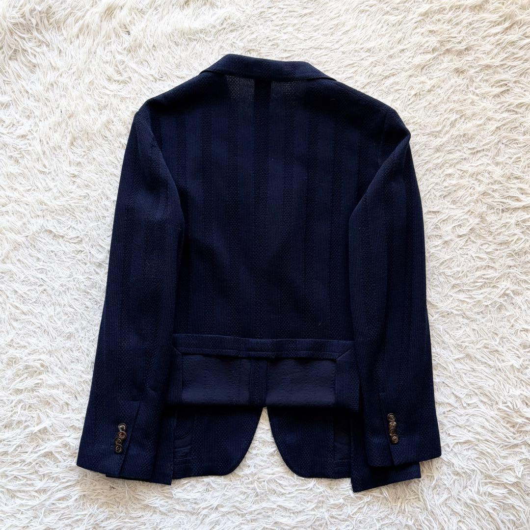 <ハンガー>LARDINI LIKNIT ネイビー ウール ジャケット 48