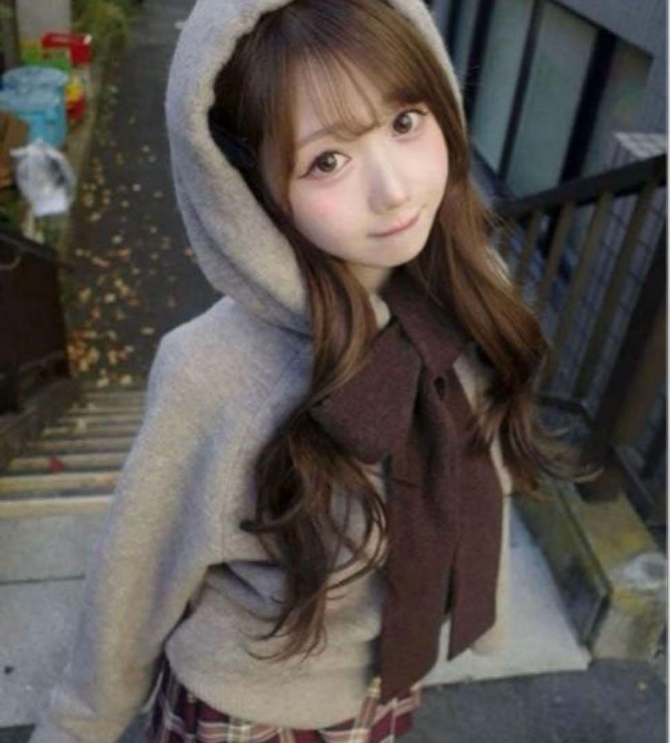 【新品】ZARA フード付きタイベルトニットカーディガン　Sサイズ