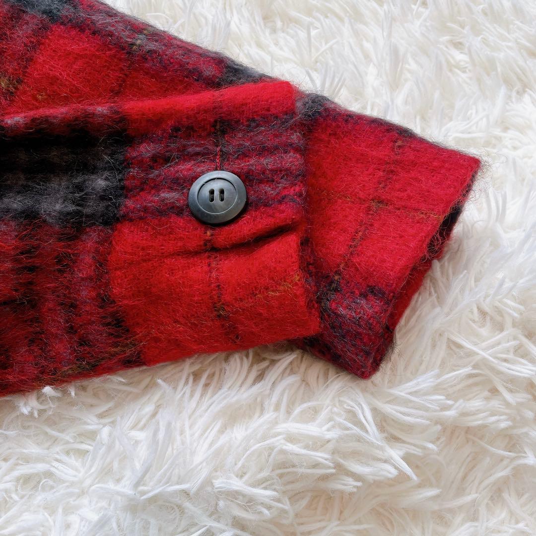 美品♡ マックスマーラ　テーラードジャケット　チェック柄　モヘヤ混　38