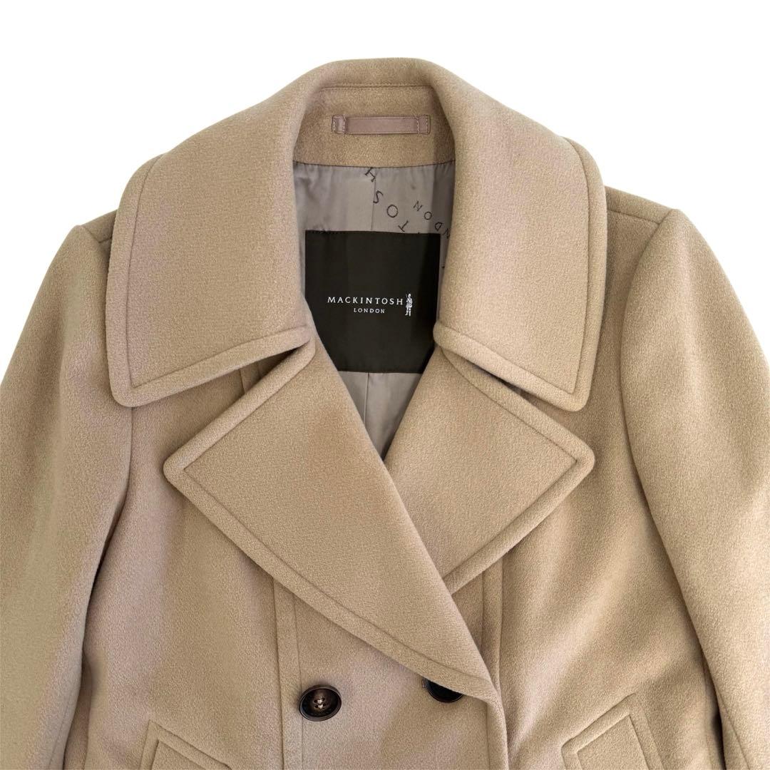 MACKINTOSH LONDON Pコート ベージュ 40 カシミヤ 美品