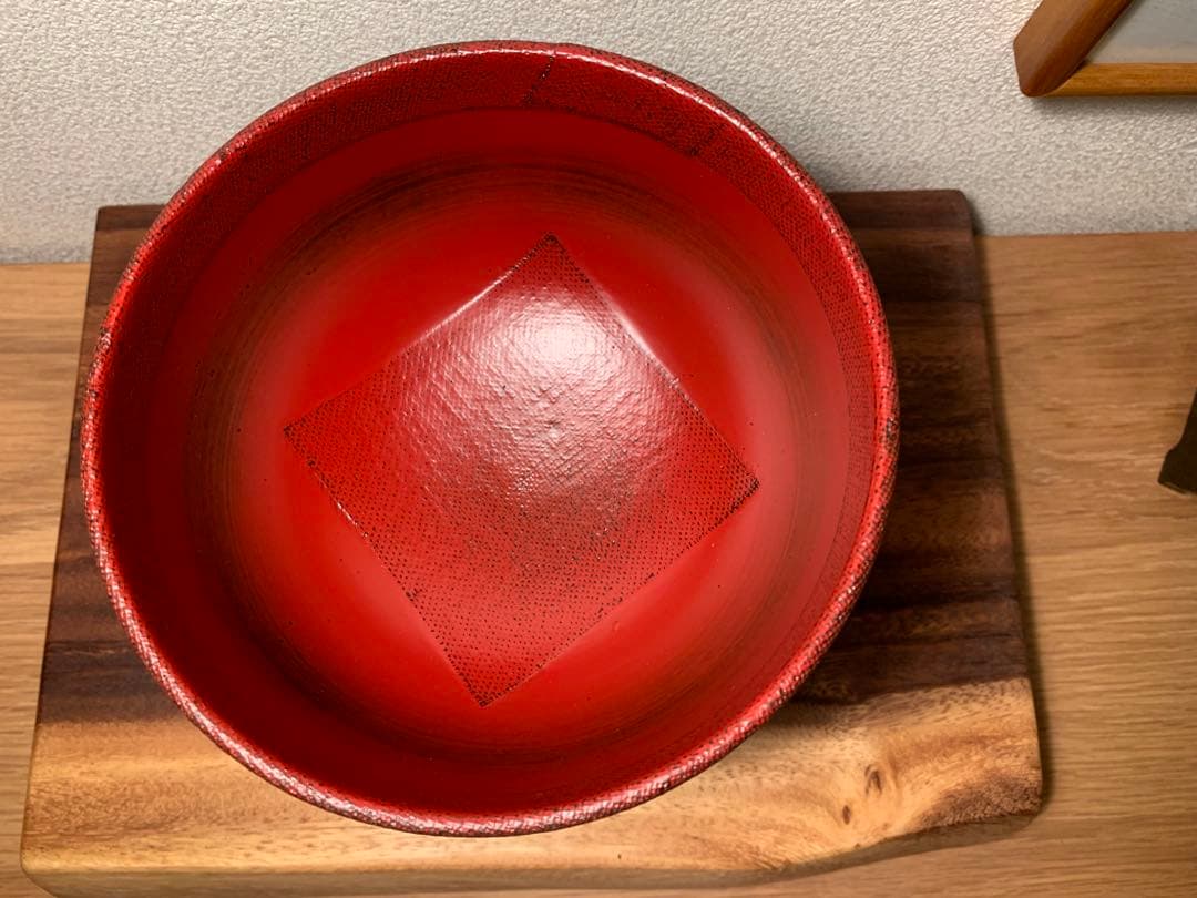 美品 布張 合鹿椀 漆器 輪島塗 直径15cm 漆器