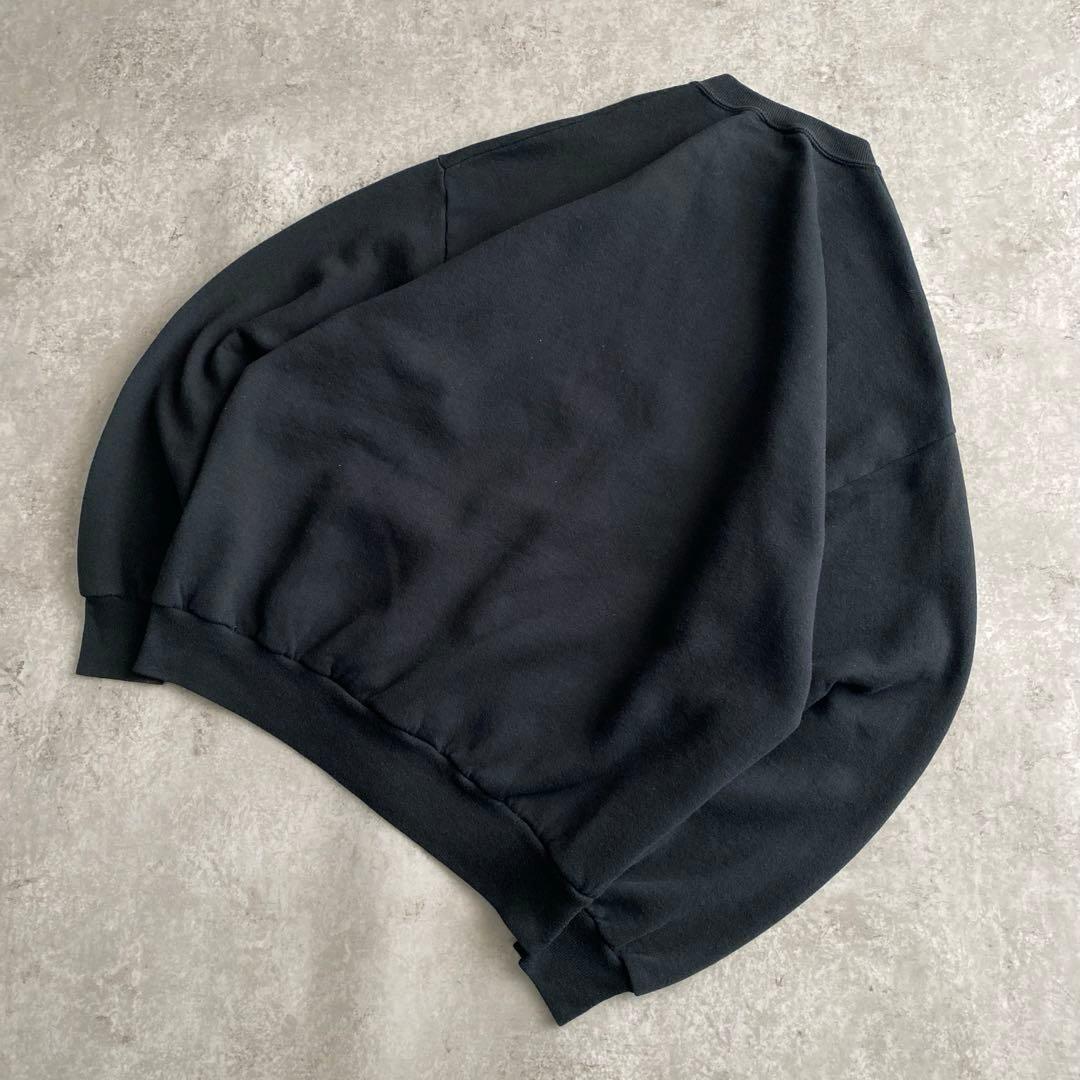 90s JERZEES 無地 スウェット シャツ USA製 黒 ブラック XL
