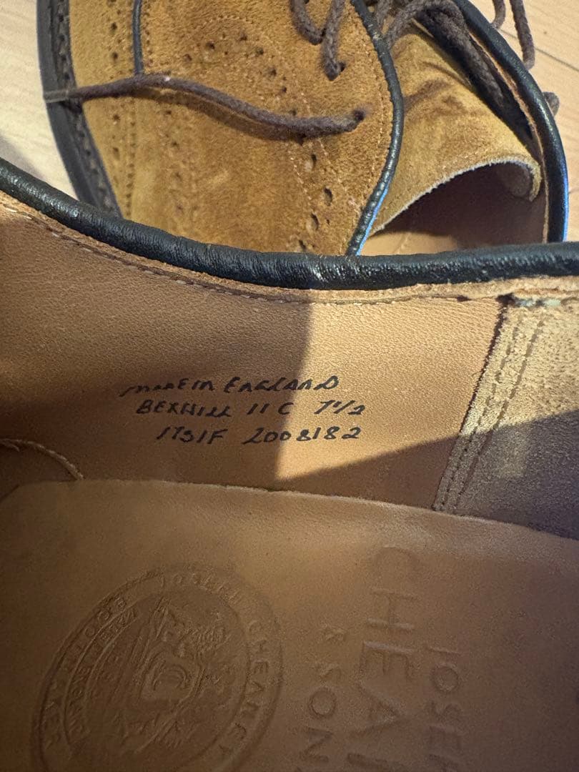 JOSEPH CHEANEY&SONS スウェード生地別注 7ハーフ イギリス製