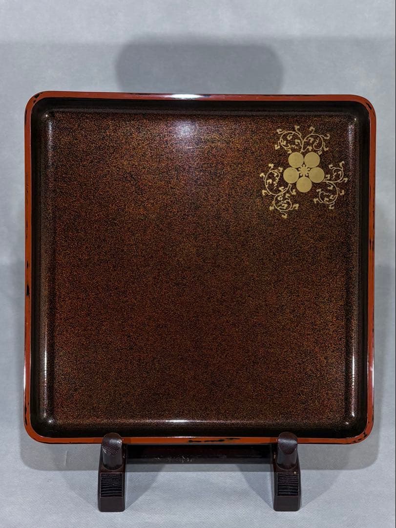 根来塗 内梨地蒔絵付　懐石膳五客　美品　茶道具　懐石道具　送料込