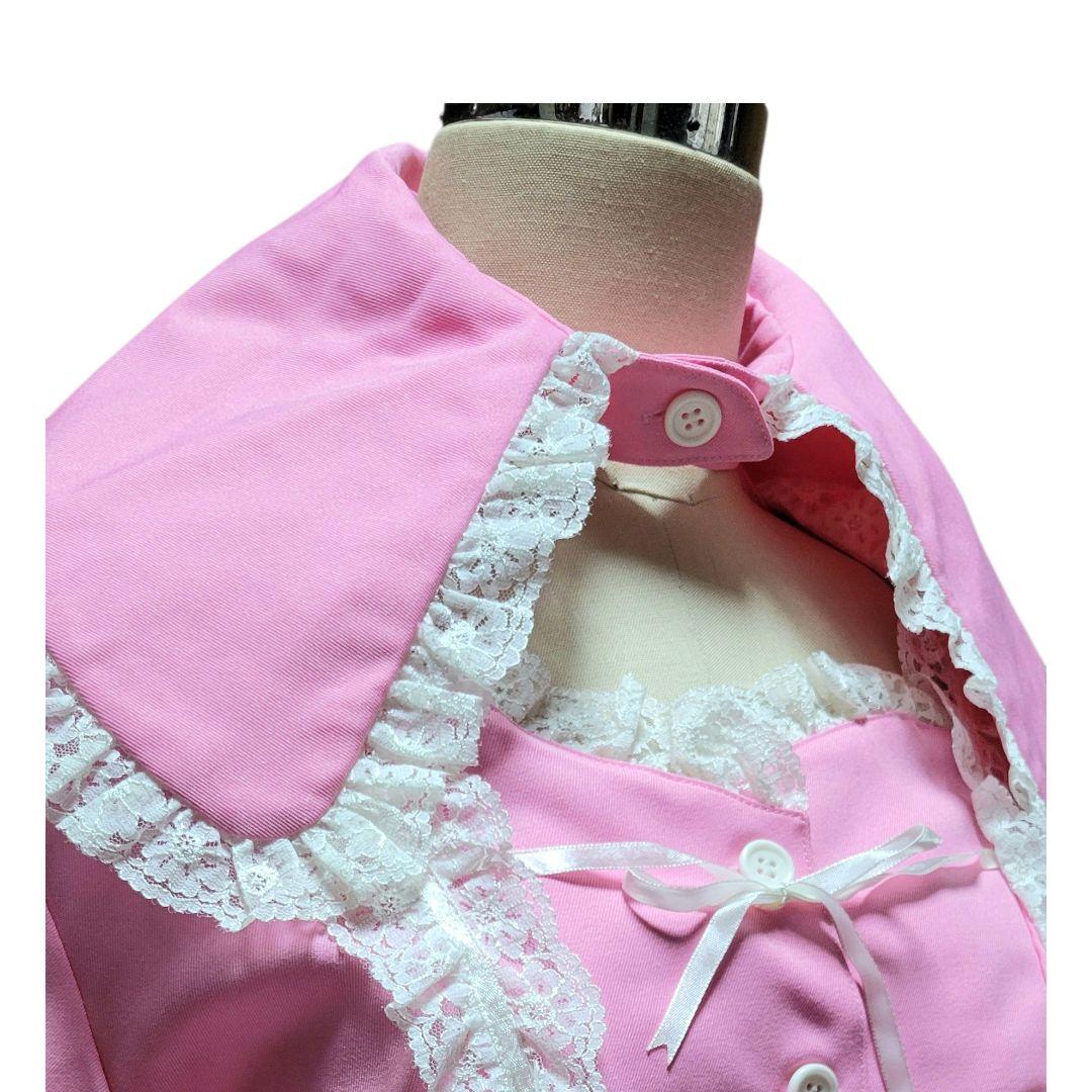 【美品】Good Lockピンク 大えりゴスロリロリータ上下セットYコスプレ衣装