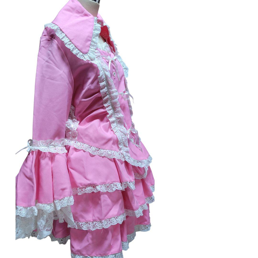 【美品】Good Lockピンク 大えりゴスロリロリータ上下セットYコスプレ衣装