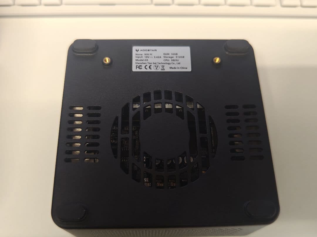 AOOSTAR　G5 ミニPC Ryzen7 5825u 16GB+512GB