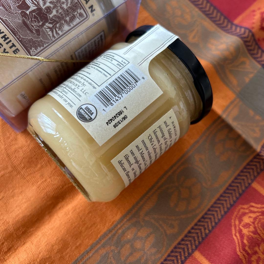 レアハワイアン オーガニック ホワイトハニー ビッグアイランドビーオヒアレフア