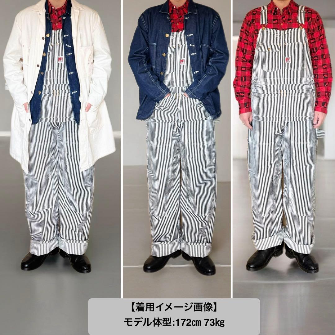 TCB jeans HANDYMANオーバーオール ヒッコリー 34 美品