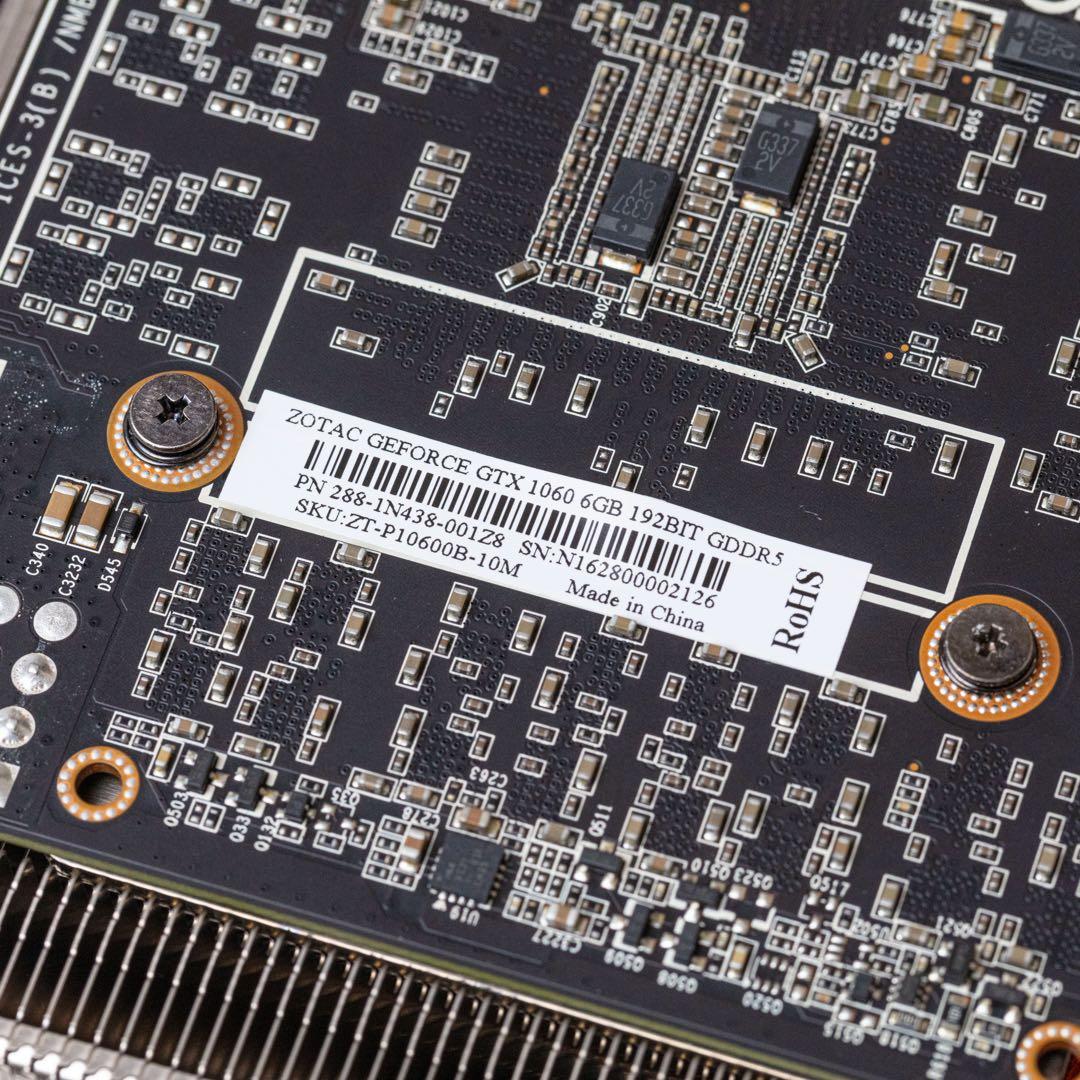 ZOTAC GeForce GTX1060 AMP 6GB 動作確認済