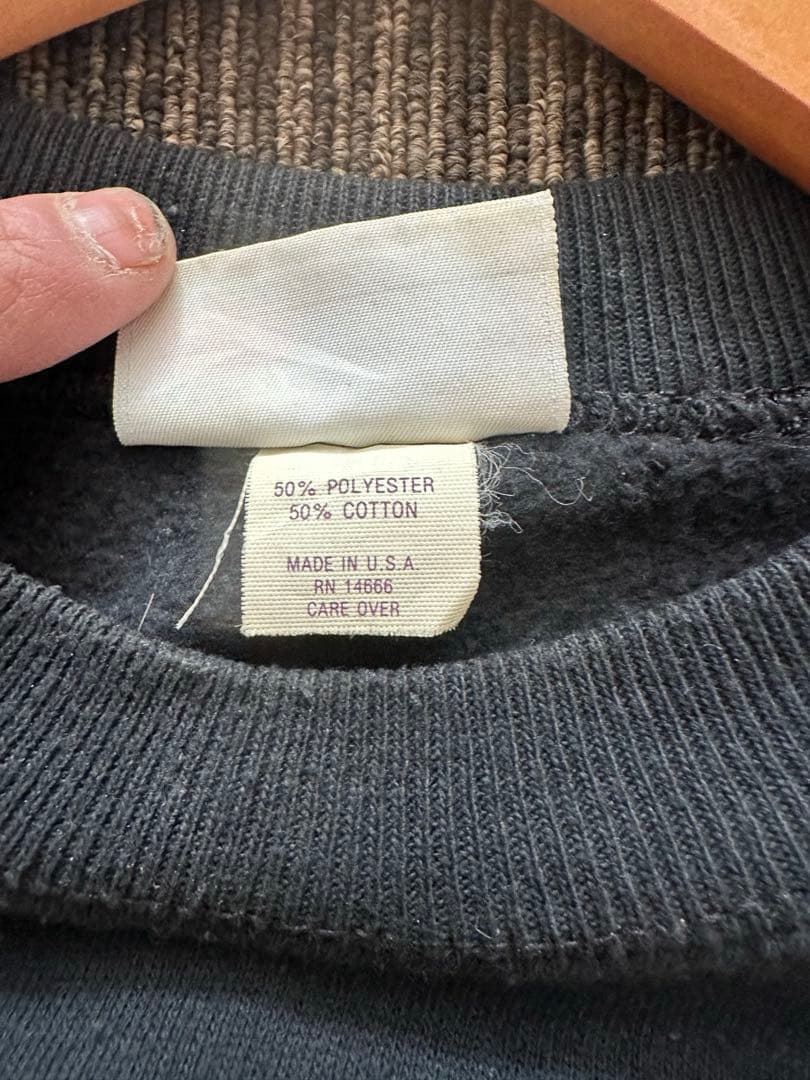 80sビンテージUSA製　ジョニーウィンタースエット　バンドスエット　XL 黒