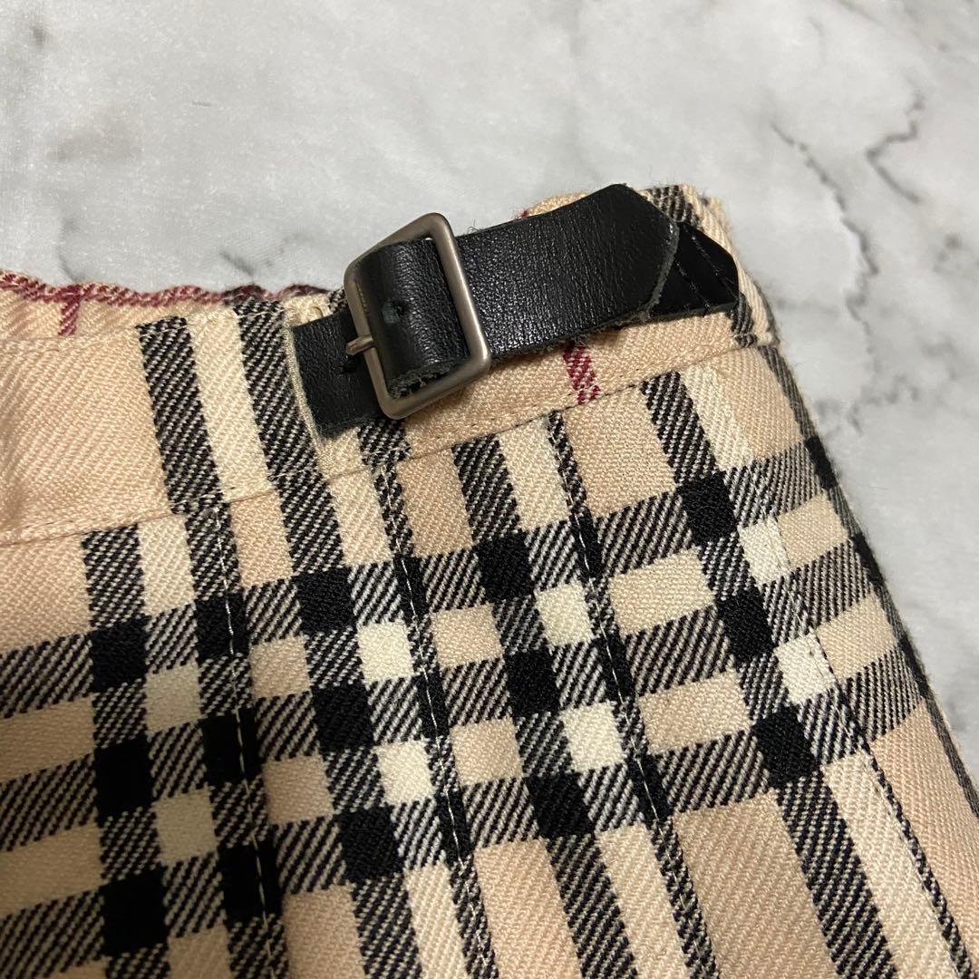 BURBERRY バーバリーロンドン　ラップスカート プリーツ ノバチェック