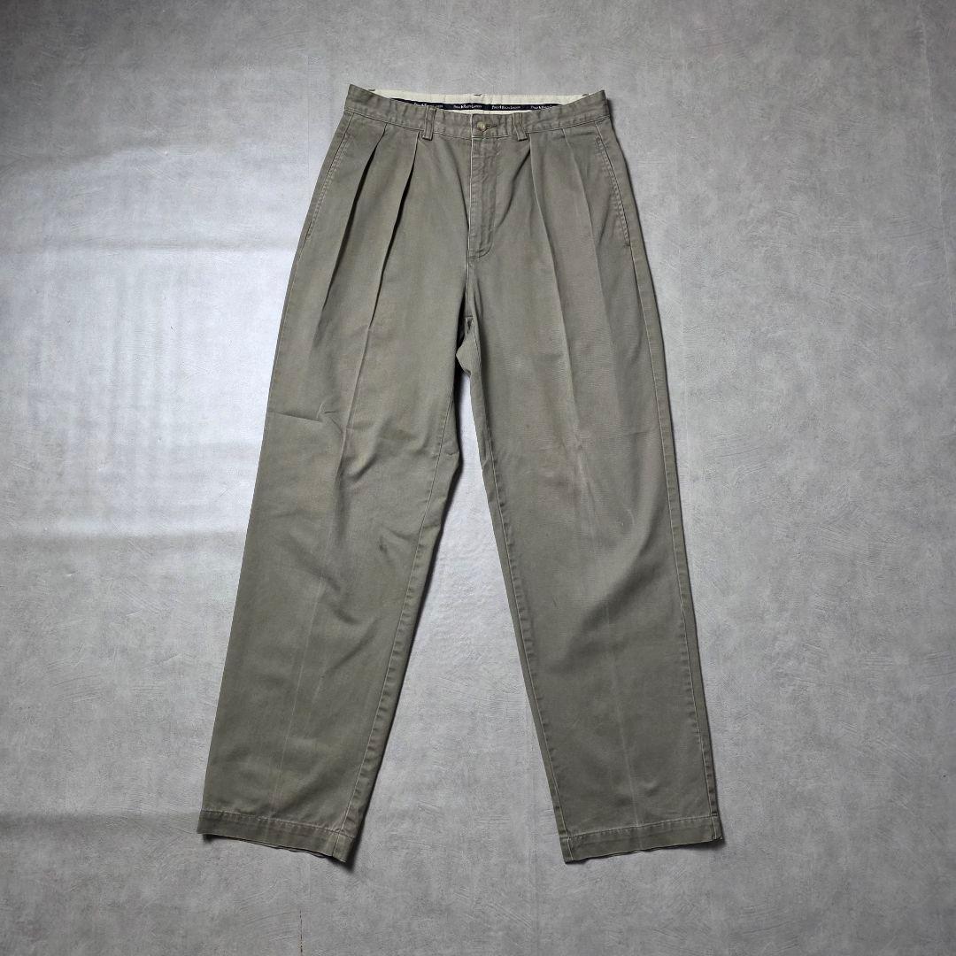 90sPoloByRalphLaurenANDREW ポロチノトラウザーズW30