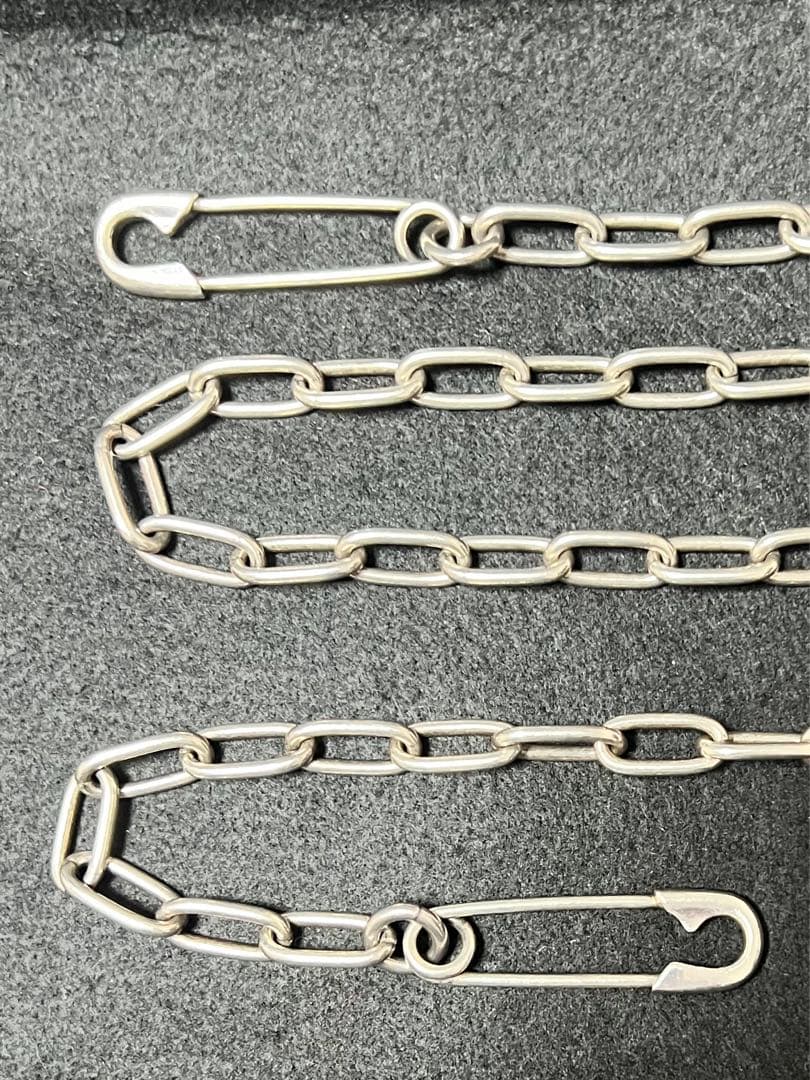 安全ピンダイヤモンドウォレットチェーン シルバー