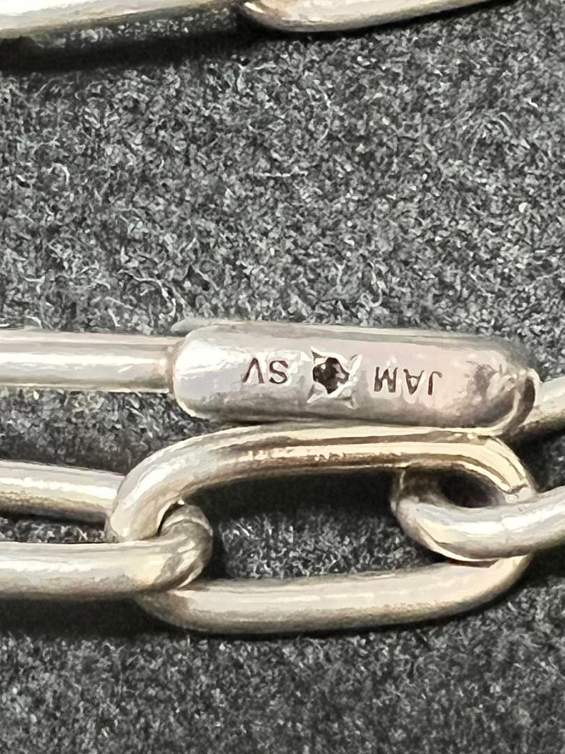 安全ピンダイヤモンドウォレットチェーン シルバー