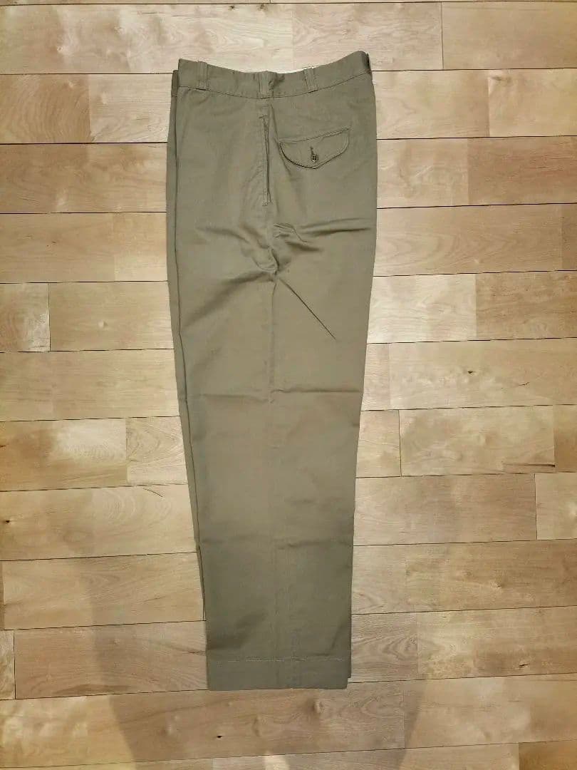 60s USMC（米海兵隊）カーキ・チノパンツ アルミジップ　W33表記