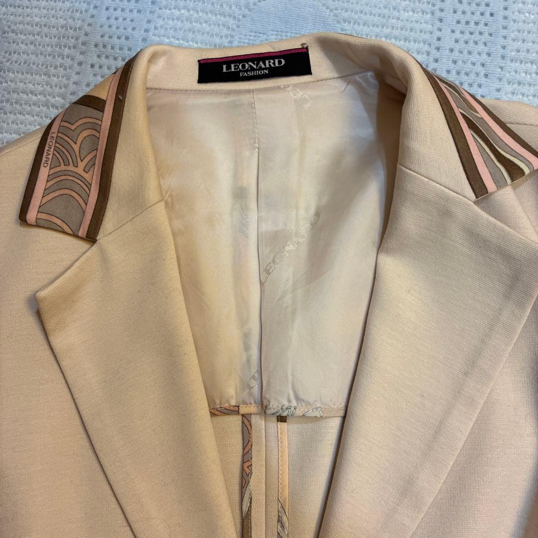 LEONARD テーラードジャケット サイズ40 アイボリー