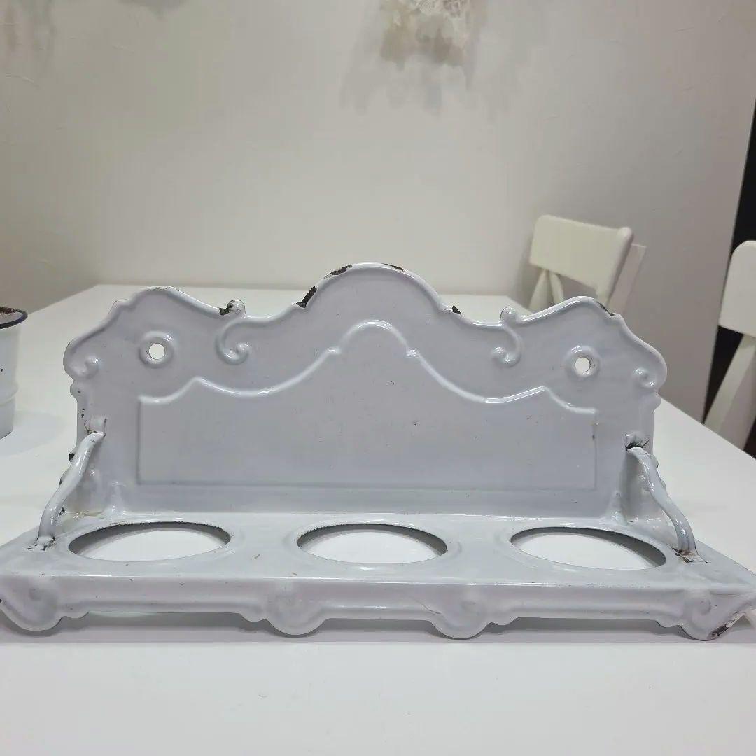 アンティーク ホーロー収納トレイ