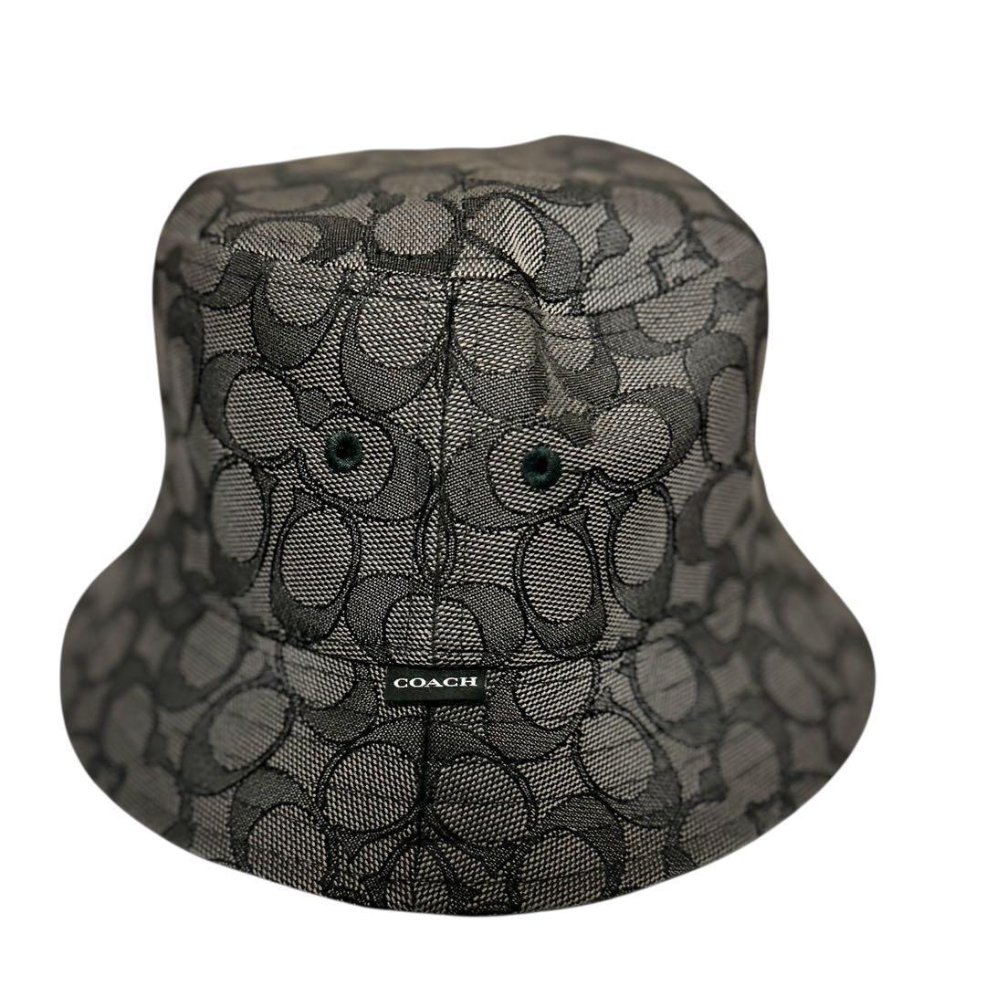 【新品】COACH コーチ バケットハット シグネチャー ジャカード グレー