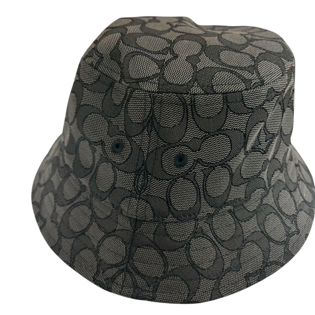 【新品】COACH コーチ バケットハット シグネチャー ジャカード グレー