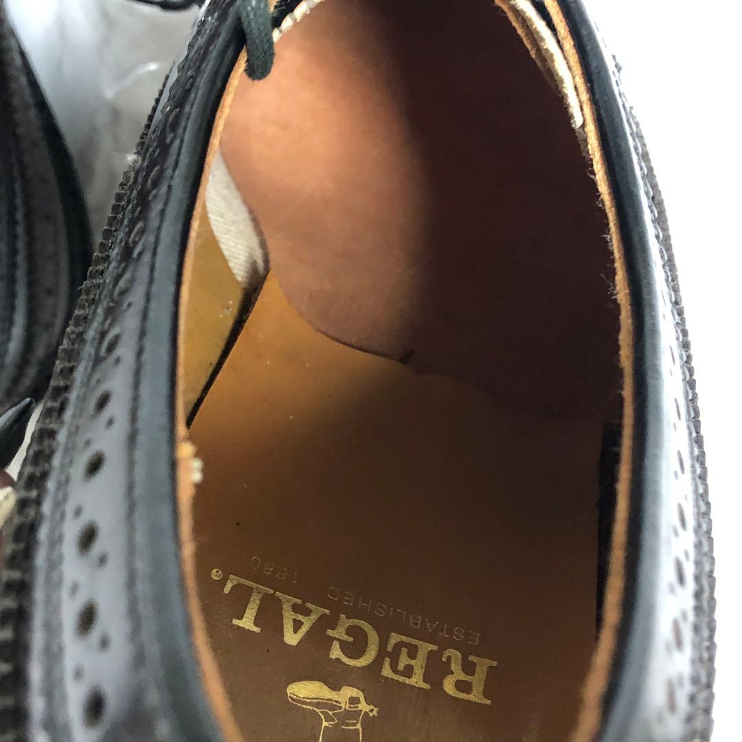 極美品✨️ REGAL ウイングチップ レザー 本革 メダリオン 26cm