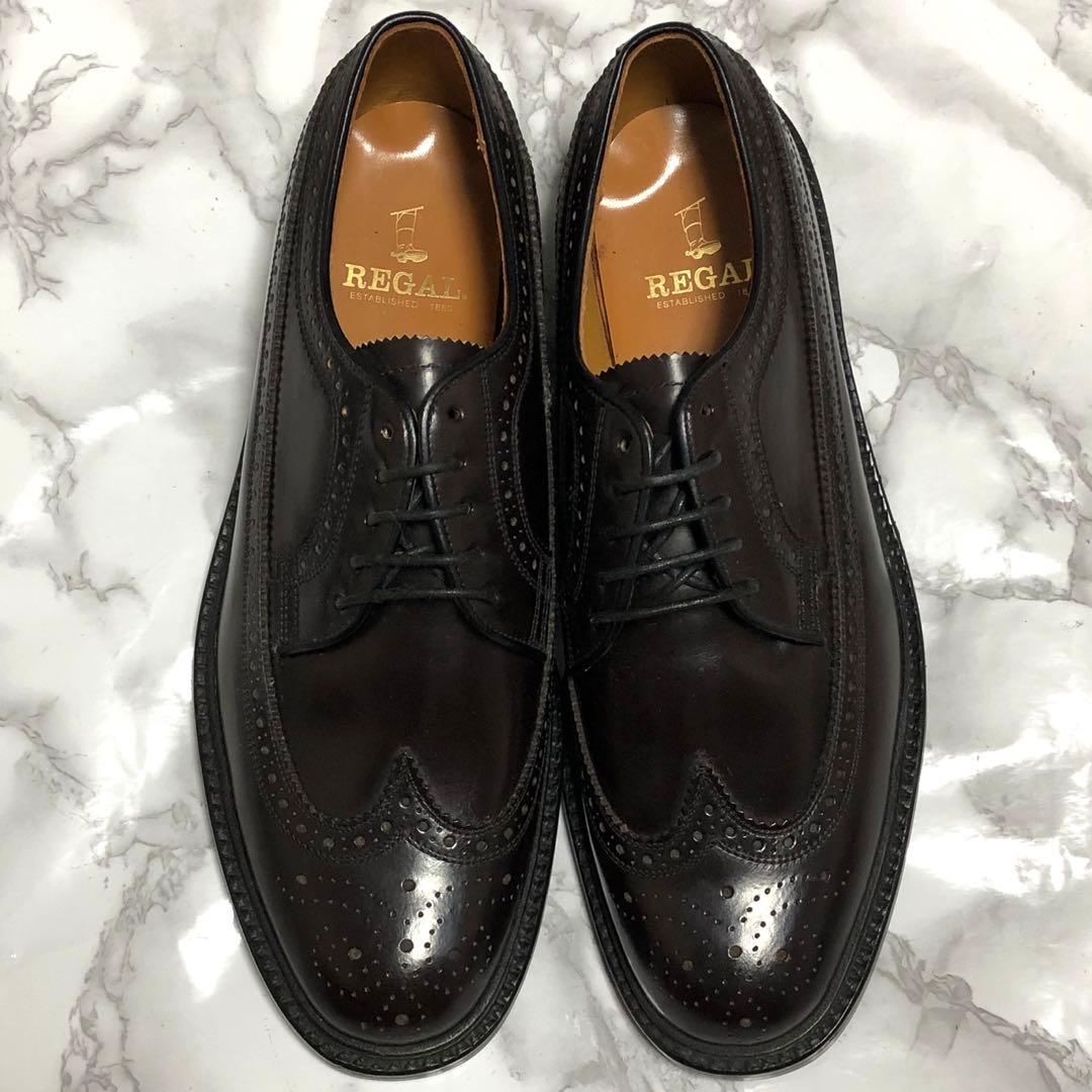 極美品✨️ REGAL ウイングチップ レザー 本革 メダリオン 26cm