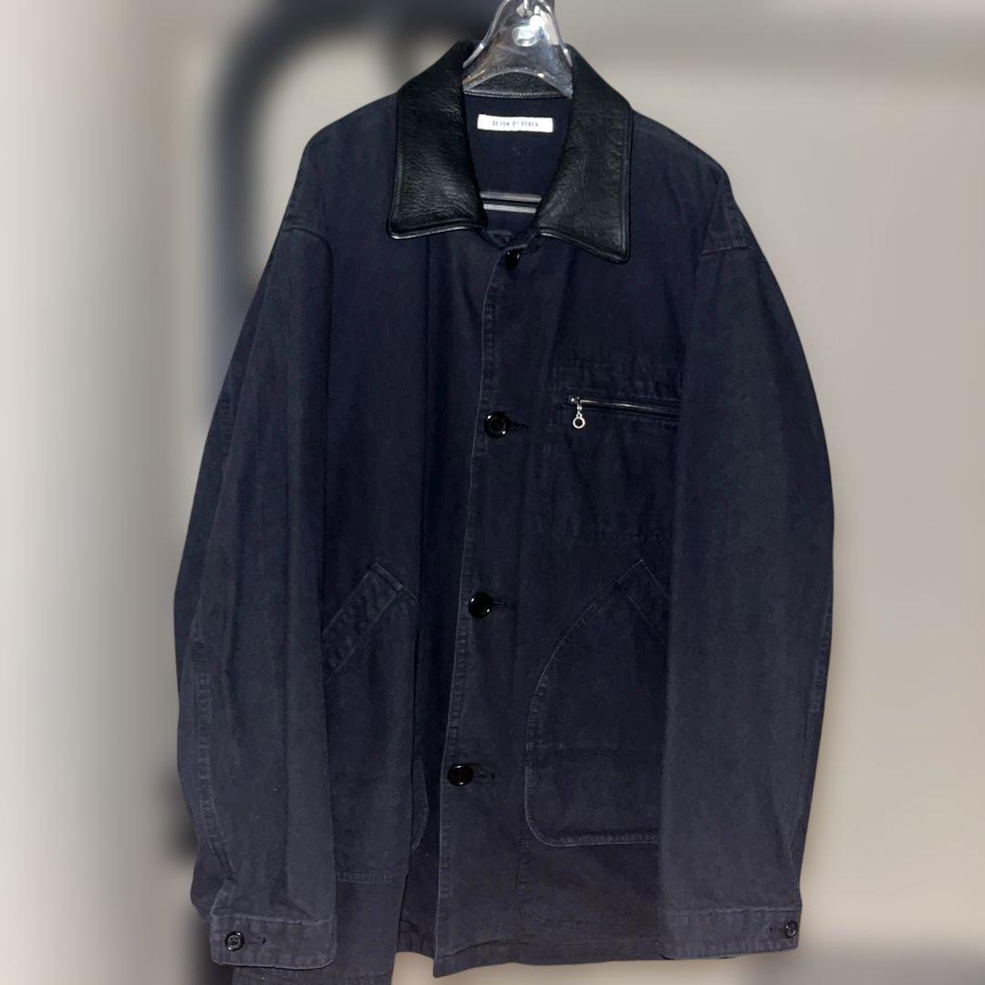 seven by seven 襟レザー カバーオール