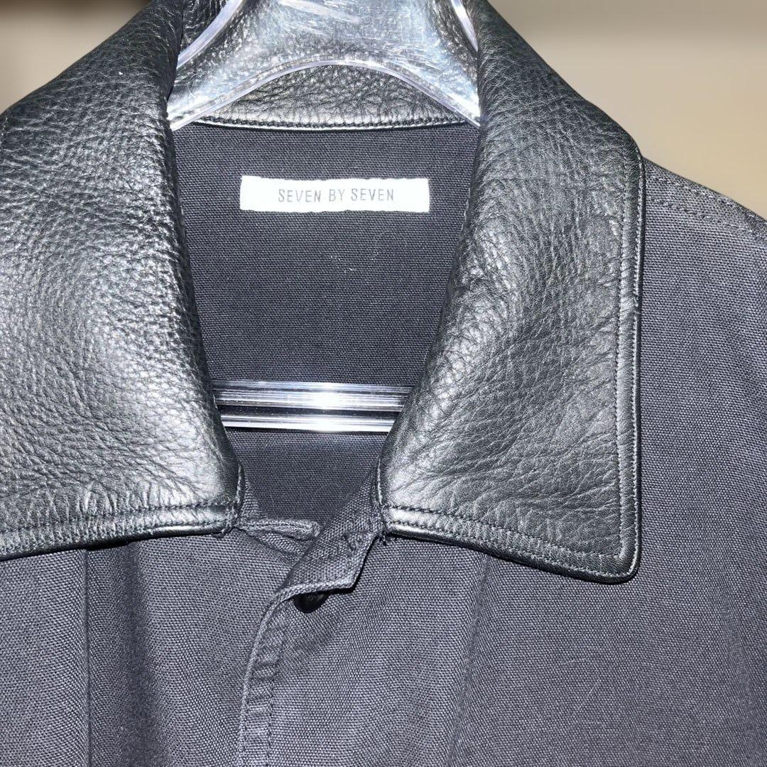 seven by seven 襟レザー カバーオール