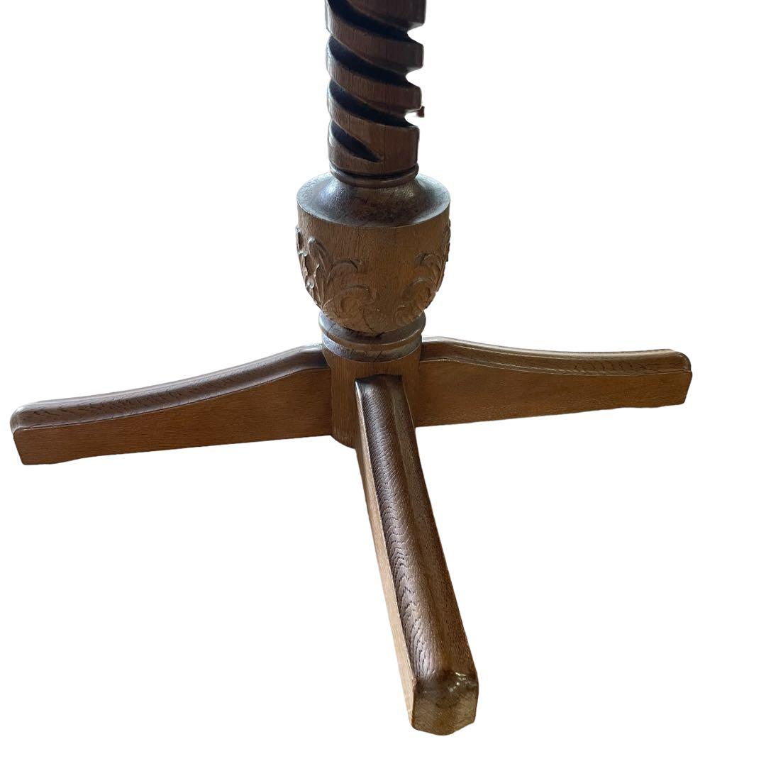 HR221 【希少ビンテージ】maruni 美しい螺旋柱　カービング　テーブル