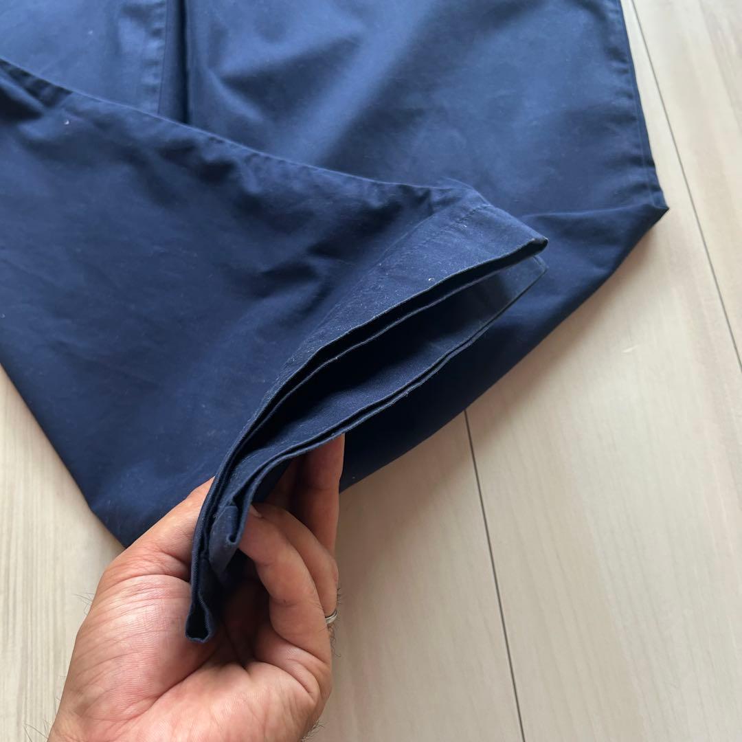 90s ポロゴルフ 2タックチノトラウザーズ ネイビー 実寸34×30 状態良