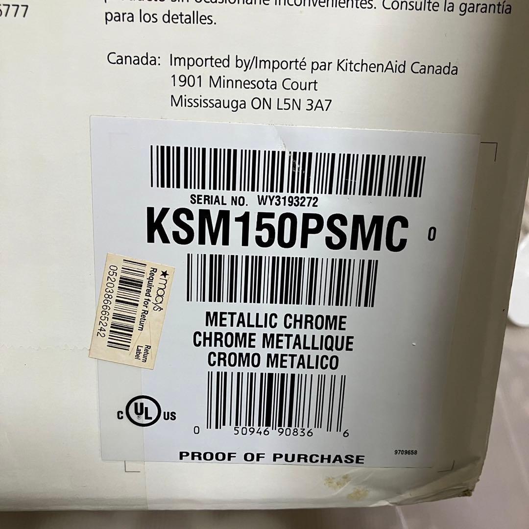 キッチン家電 Kitchen Aid KSM150PSMC