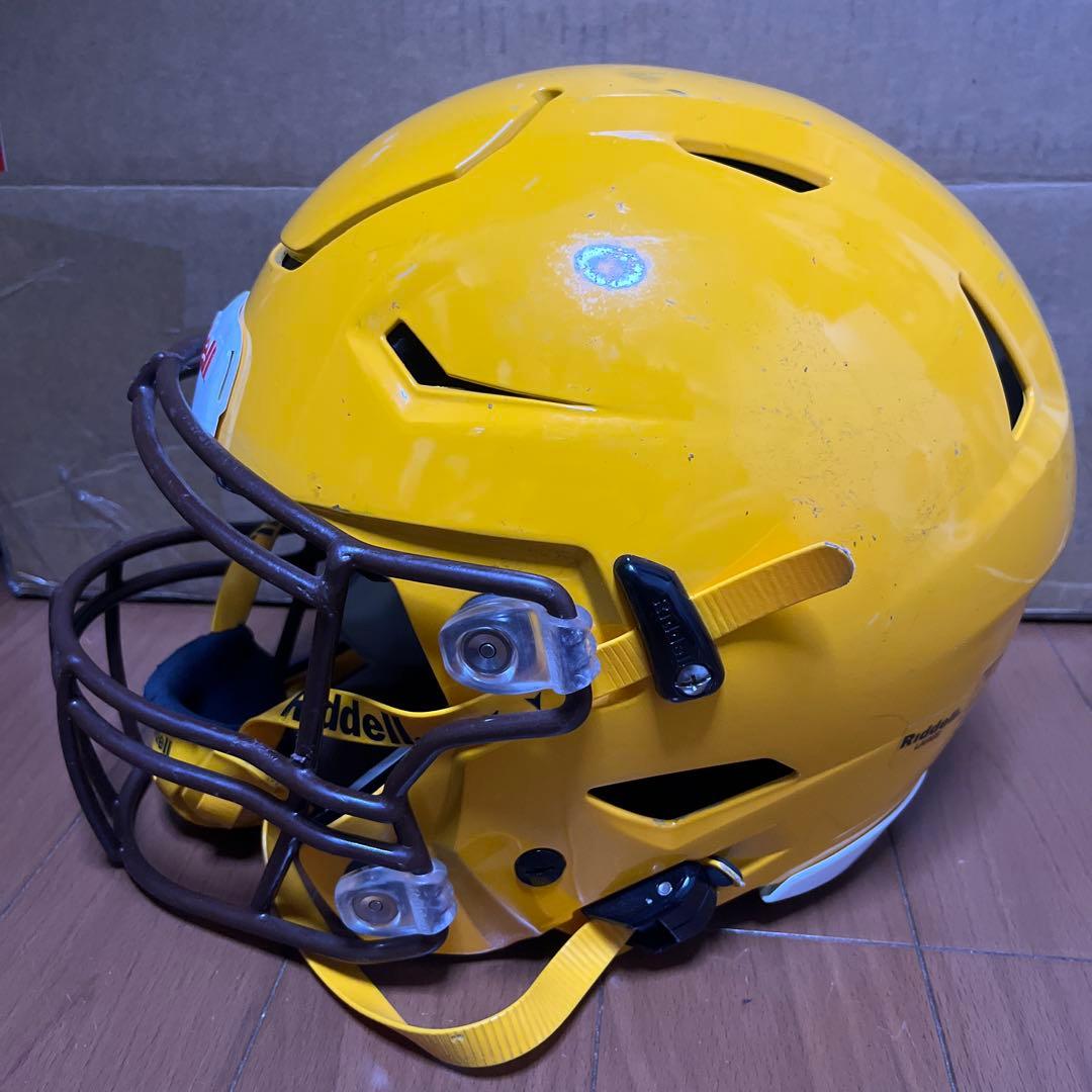 Riddell speed flexアメリカンフットボールヘルメット 黄色 L