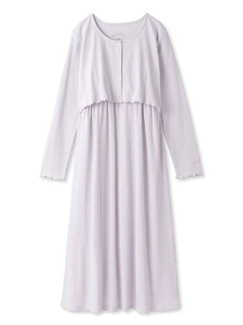 マタニティリブワンピース　ジェラートピケ　LAV