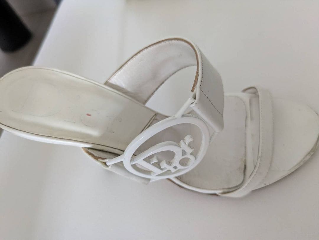 Dior　ChristianDior ホワイト　サンダル　ミュール