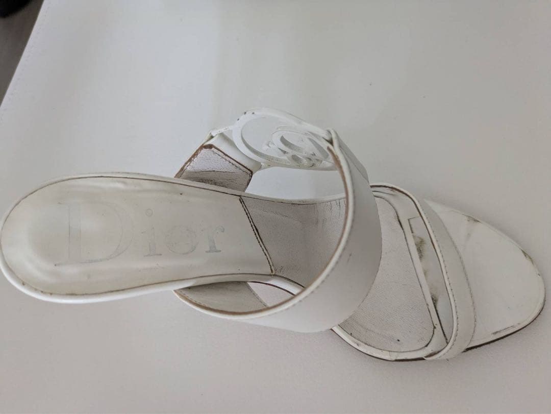 Dior　ChristianDior ホワイト　サンダル　ミュール